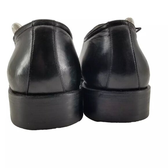 BrunoMagli Branson Mens Black Leather Oxford Dress Cap toe Italy Shoe Sz 10M main image 4